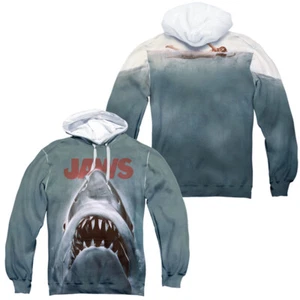 Sudadera con Capucha o Manga Larga Jaws "Poster" Sublimación de Tinte Doble Cara - Imagen 1 de 7