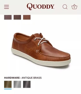 Quoddy Tukabuk II Natural Whiskey Leather White Vibram Sole White Stitch Gr. 10,5 - Bild 1 von 9