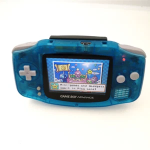 Light Blue Game Boy Advance GBA with iPS Backlight Backlit LCD MOD Console - Picture 1 of 5
