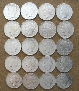 ROLL 1934-S PEACE SILVER DOLLARS ..'KEY DATE" HIGHER GRADES - Picture 1 of 4