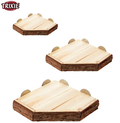 TRIXIE NATURAL WOODEN SHELTER AND PLATFORM SMALL ANIMAL PET FURNITURE 3 SIZES - Image 1 of 4