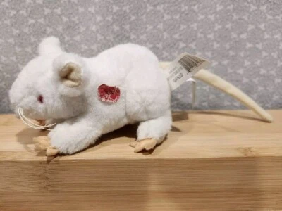 Ganz Soft Spots Scary Critter White Mouse Lab Rat Plush Toy 4" - Image 1 of 4