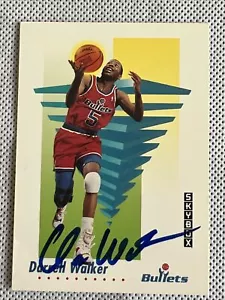 DARRELL WALKER WASHINGTON BULLETS SIGNED AUTOGRAPHED ‘91 SKYBOX BASKETBALL CARD - Picture 1 of 2