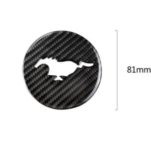 For Ford Mustang 2015-23 Real Carbon Fiber Inner Steering Wheel Horn Cover Trim - Foto 1 di 1