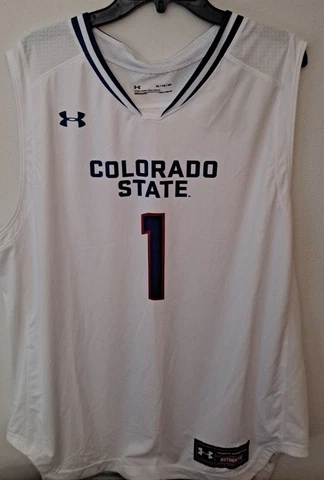 Colorado State Rams Under Armour Heatgear Loose NWT Basketball Jersey Size Large Cover