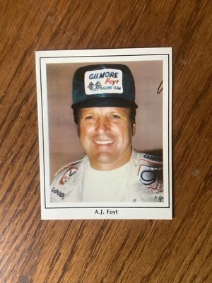 1986 Vintage Sportstar Photo-Graphics A J Foyt Race Card wo/Copenhagen Line NrM - Image 1 of 2