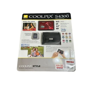 Nikon COOLPIX S4300 16.0MP Digital Camera Red Bundle Package SEALED In Package - Picture 1 of 3