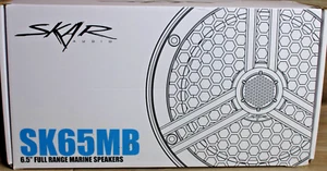 SKAR AUDIO SK65MB 6.5" 2-WAY MARINE FULL-RANGE 320 WATT SPEAKERS - PAIR (BLACK) - Picture 1 of 6