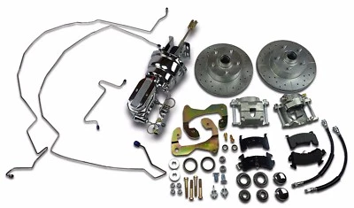 Chevrolet Power 1959-1964 conversión de freno de disco de 4 ruedas 8" refuerzo cromado  Foto 1 de 4