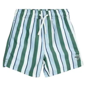 Miles The Label Striped Swim Shorts Little Boys' 5 Blue/Green Elastic Waist - Picture 1 of 18