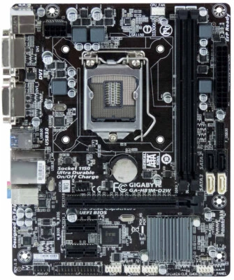 GIGABYTE GA-H81M-D2W LGA1150 DDR3 Microatx - Imagen 1 de 3