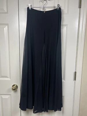 Pantalones De Colección Codige Para Mujer L Palazzo Bruja Gótica Pierna Ancha Panel Lateral Transparente Negros Foto 1 de 4