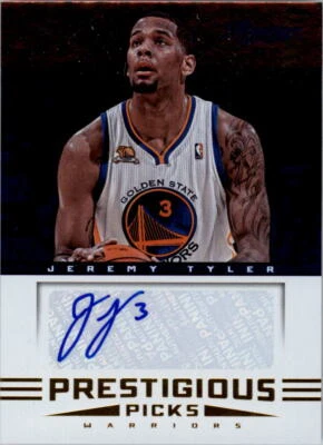 2012-13 Prestige Prestigious Picks Signatures #33 Jeremy Tyler Auto - NM-MT - Image 1 of 2