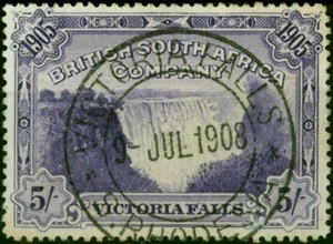 Rhodesia 1905 5s Violeta SG99a P.14 -15 Excelente Usado - Imagen 1 de 1