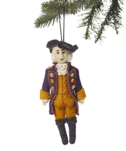 GEORGE WASHINGTON President Ornament Hand Made Wool Felt Silk Road Bazaar - Picture 1 of 1