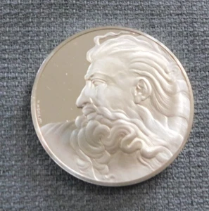 Vintage Adam, The Genius of Michelangelo Sterling Silver Medal #1217 - Picture 1 of 7