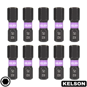 Brocas de destornillador de impacto hexagonales de 7 mm H7 cortas de 25 mm magnéticas de 1/4" universales KELSON - Imagen 1 de 12