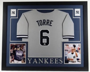 Joe Torre Signed New York Yankees 35x43 Framed Jersey Display (JSA Hologram) - Picture 1 of 4