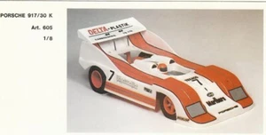 Carrozzeria Body RC 1/8 VINTAGE "PORSCHE 917"- STORICA passo 295mm - Foto 1 di 1