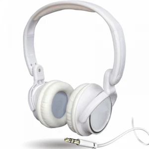 Hi-Fi Stereo Headphones in White, Padded Over Head overear with Gold Jack Plug - Picture 1 of 4