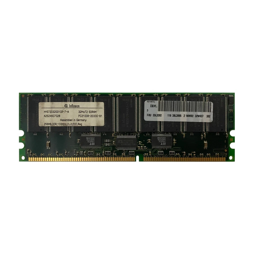 IBM 33L3282 256MB PC-1600 DDR Memory Module 38L3995 - Image 1 of 1