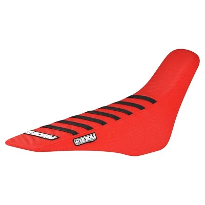 2007 - 2024  HONDA CRF 150 R SEAT COVER BY Enjoy MFG ALL RED w/ BLACK RIBS #50 - Image 1 of 4