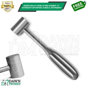 Mazo Gerzog 7,5" Mazo de elevación de huesos Instrumento ortopédico veterinario alemán G - Imagen 1 de 8