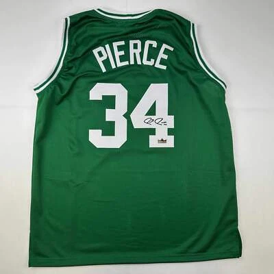 Camiseta deportiva facsímil autografiada Paul Pierce Boston verde reimpresión talla XL para hombre Foto 1 de 4