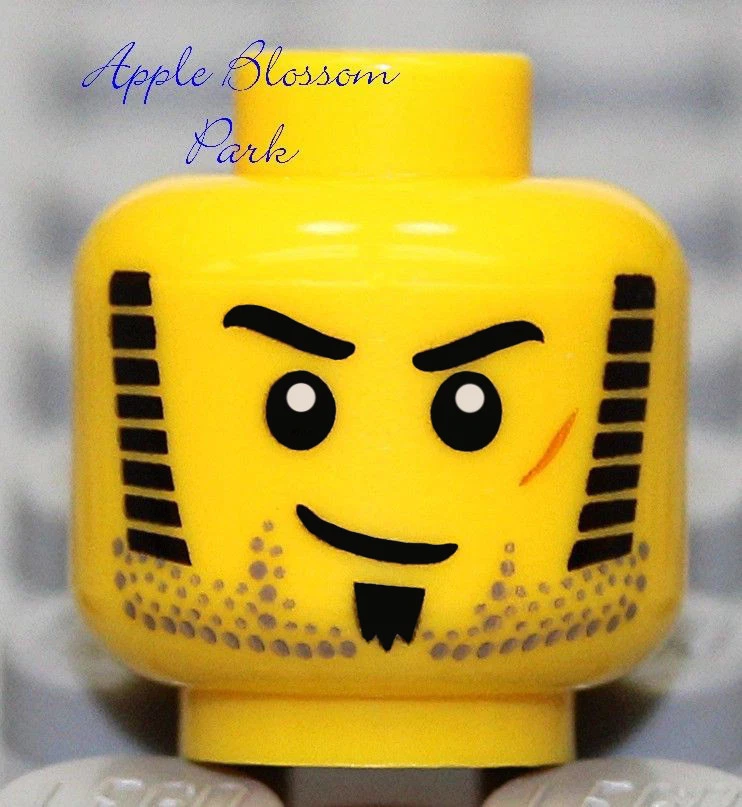NUEVO Lego Policía CABEZA MINIFIGURA con Barba Parche Alma Quemaduras Laterales Negras -Pirata/Soldado Foto 1 de 3