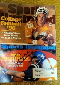 1996 Sport illustriertes Cover Peyton und Archie Manning - Archie Signature - Bild 1 von 4