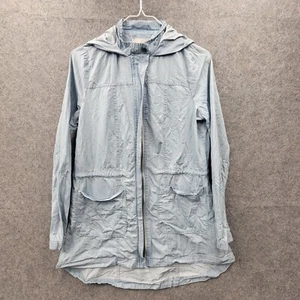 Jack Womens Blue Lightweight Jacket Size XS Denim Look Full Zip Hooded - Picture 1 of 8