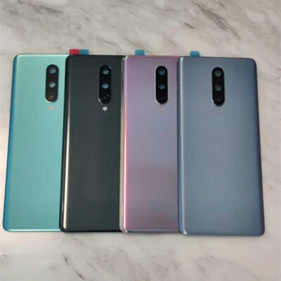 Carcaça traseira para Oneplus 8 tampa traseira reparo substituição bateria porta estojo + lente - Imagem 1 de 4