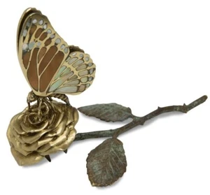 Maitland-Smith Brass Butterfly Card Holder - Elegant Desk Organizer for Office - Picture 1 of 7