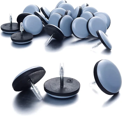 Deslizadores de clavos para muebles de 1" (paquete de 24) - Furnigear resistente PTFE (teflón) Chai Foto 1 de 4