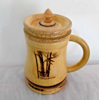 Bamboo Mug Ceylon Natural Handmade Drinking Cup Eco friendly Sri Lanka - Image 1 of 4