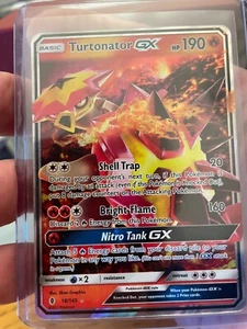 Pokemon Card Turtonator Gx 18/145 Guardians Rising Near Mint - Picture 1 of 4