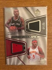 2007/8 SP Game Used Authentic Fabrics Bruce Bowen Spurs / Josh Smith Hawks