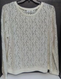 Cato Woman 2X (22/24W) Long Sleeve Lightweight Lace Top~NEW WITHOUT TAGS - Picture 1 of 9