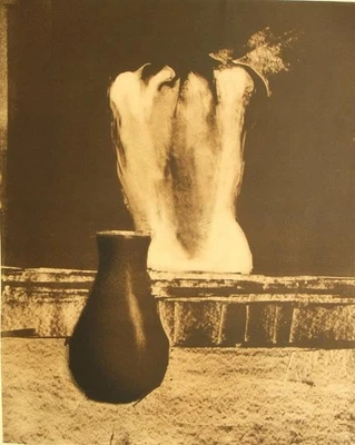 Litografía monotipo estilo gelatina prueba artista original; lápiz firmado ilegalmente Foto 1 de 4