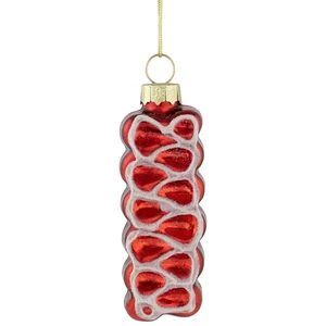 Northlight 3" Red Ribbon Candy Glass Christmas Ornament - Picture 1 of 5