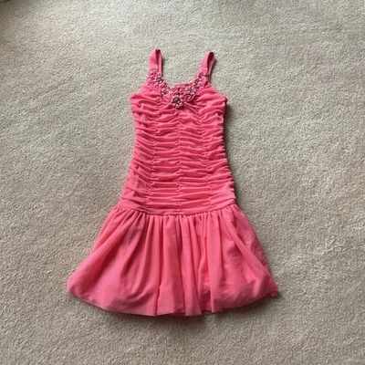 IZ AMY BYER GIRLS 10 PARTY DRESS/ FANCY OCCASION, PINK, BEADED TOP, THIN STRAP - Image 1 of 4