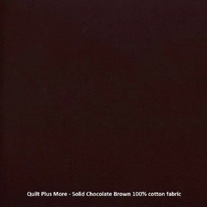 Solider schokobrauner 100 % Baumwollstoff Meterware - 44" breit - Bild 1 von 1