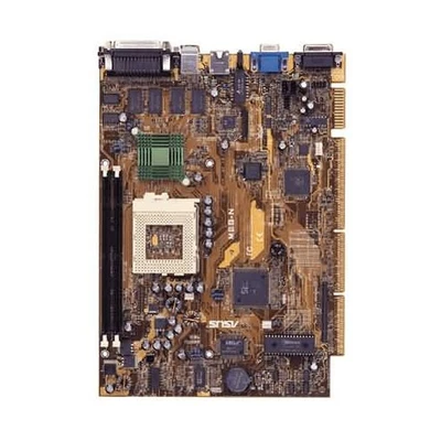 Asus MES-N NLX motherboard (New). Socket 370 SiS 5595 chipset. 2 DIMM sockets. 2 - Image 1 of 4
