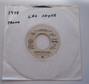 LEO SAYER - Raining In My Heart (Stereo & Mono) PROMO - 45 RPM 7" Record 1978 WB - Bild 1 von 6