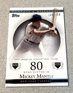 2007 Topps Moments & Milestones #78 Mickey Mantle Yankees /150 - Foto 1 di 2