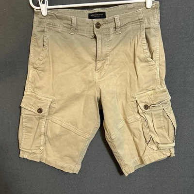 American Eagle Mens Longer Length Extreme Flex Cargo Shorts Khaki Size 32 - Image 1 of 4