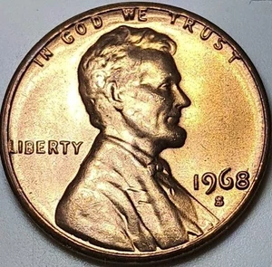 Centavo conmemorativo Lincoln 1968 S MS BU 1C moneda elección gema roja sin circular - Imagen 1 de 2