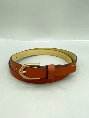 Cinturón de vestir Steve Madden para mujer marrón formal ajustable hebilla dorada Foto 1 de 4