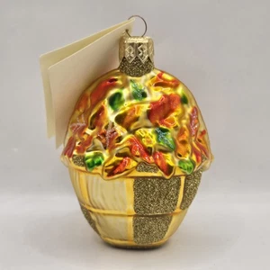 Patricia Breen Weihnachtsschmuck Obstkorb Gold 3,25" handbemalt NEU - Bild 1 von 11