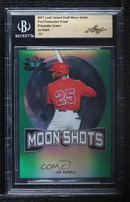 2017 Leaf Valiant Draft Pre-Production Proof Green Prismatic 1/1 Jo Adell - Image 1 of 2